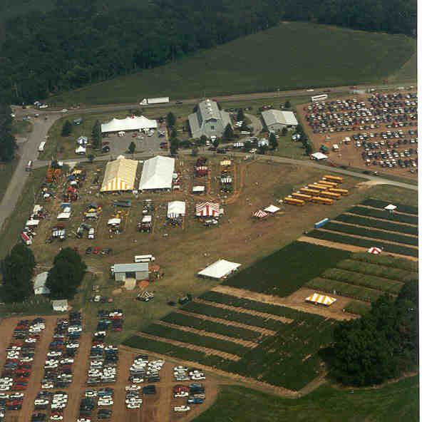 aerial image Milan No-Till Field Day event 