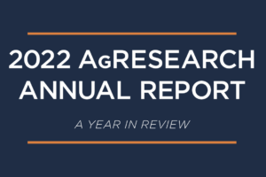 2022 AgResearch Annual Report Cover Image