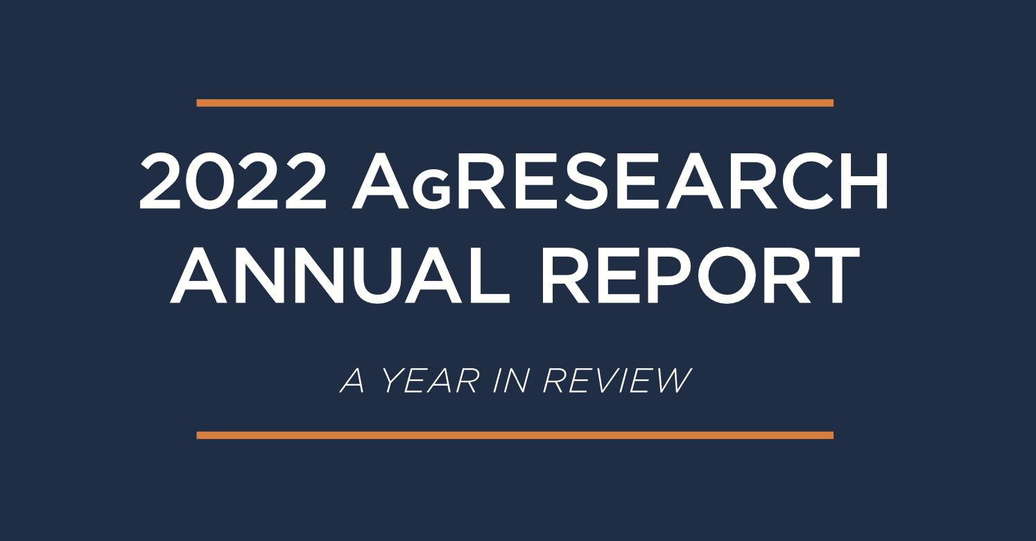 2022 AgResearch Annual Report Cover Image