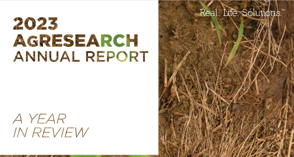 2023 AgResearch Annual Report Cover Image