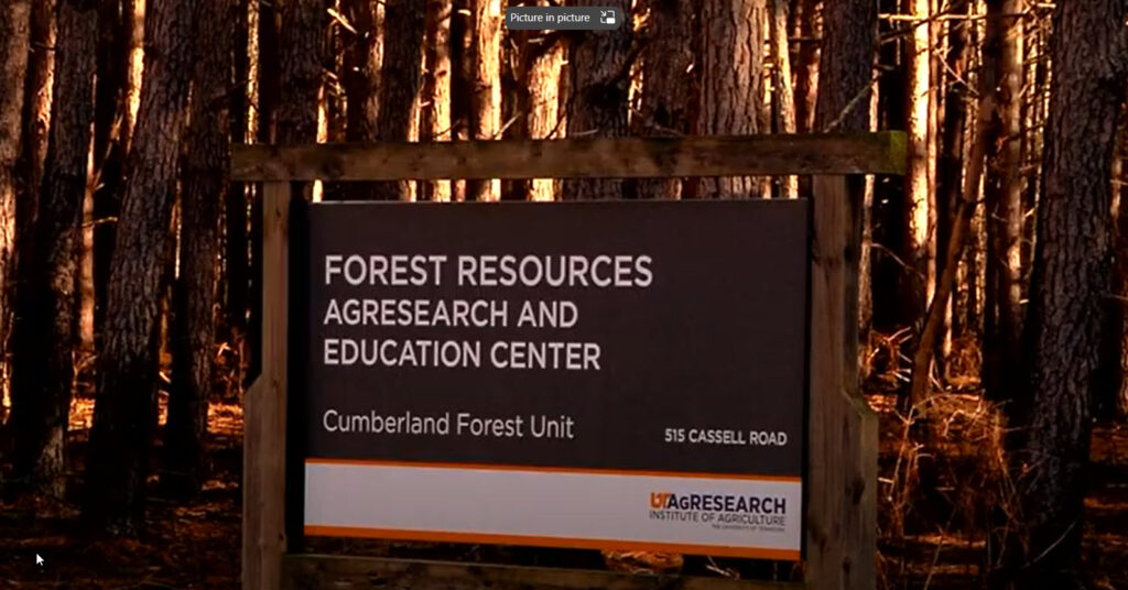 Administrative sign for the Cumberland Forest Unit of the Forest Resources AgResearch and Education Center