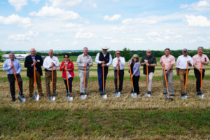 Participants breaking ground on new Poultry research facility.