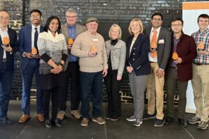 Vince Pantalone with UT leadership and other awardees at the 2025 Chancellor's Innovation Fund Award Ceremony.