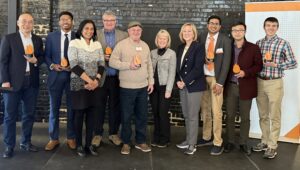 Vince Pantalone with UT leadership and other awardees at the 2025 Chancellor's Innovation Fund Award Ceremony.