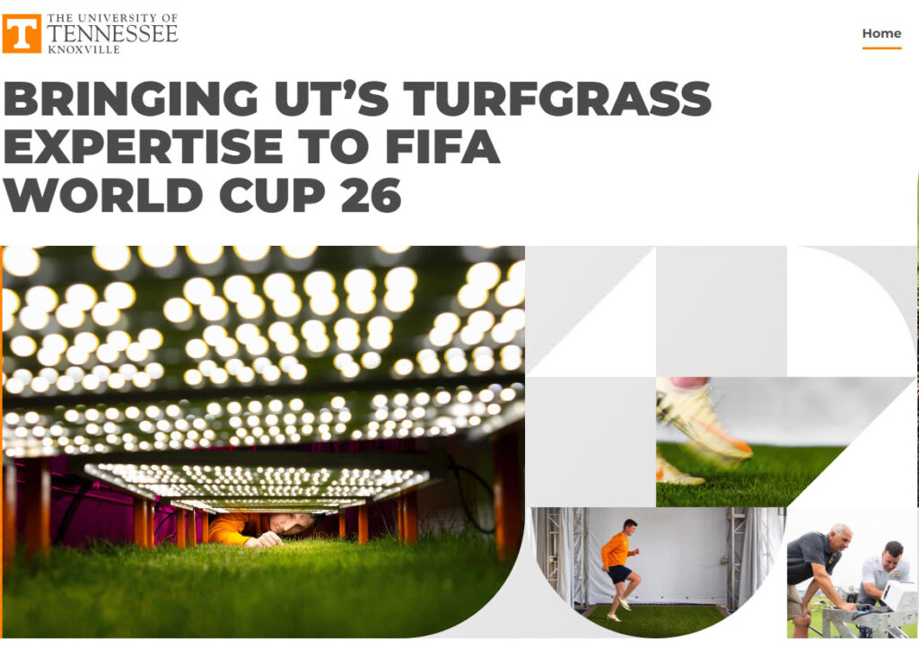 Partial screenshot image from the UT Turfgrass website